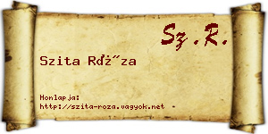 Szita Róza névjegykártya